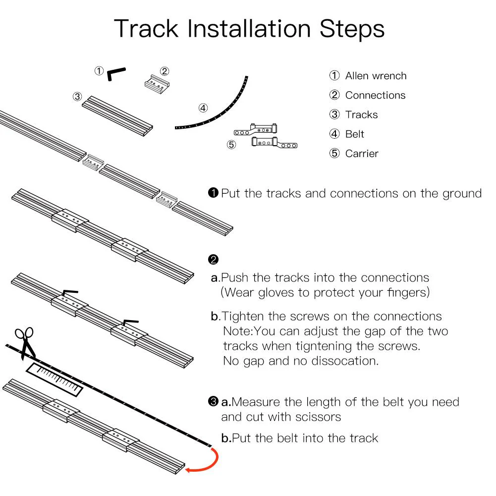 ZigBee Smart Electric Motorized Splicing Curtain Tracks System,Tuya Curtain Motor with DIY Track RF Remote 8
