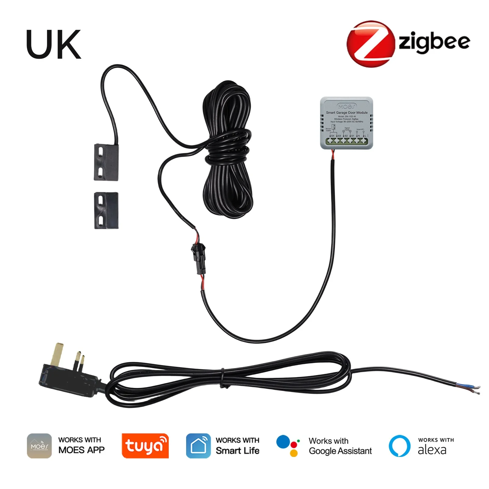 Zigbee Garage Door Controller Module Works with Tuya/Smart Life Alexa & Google Home Voice Control 10