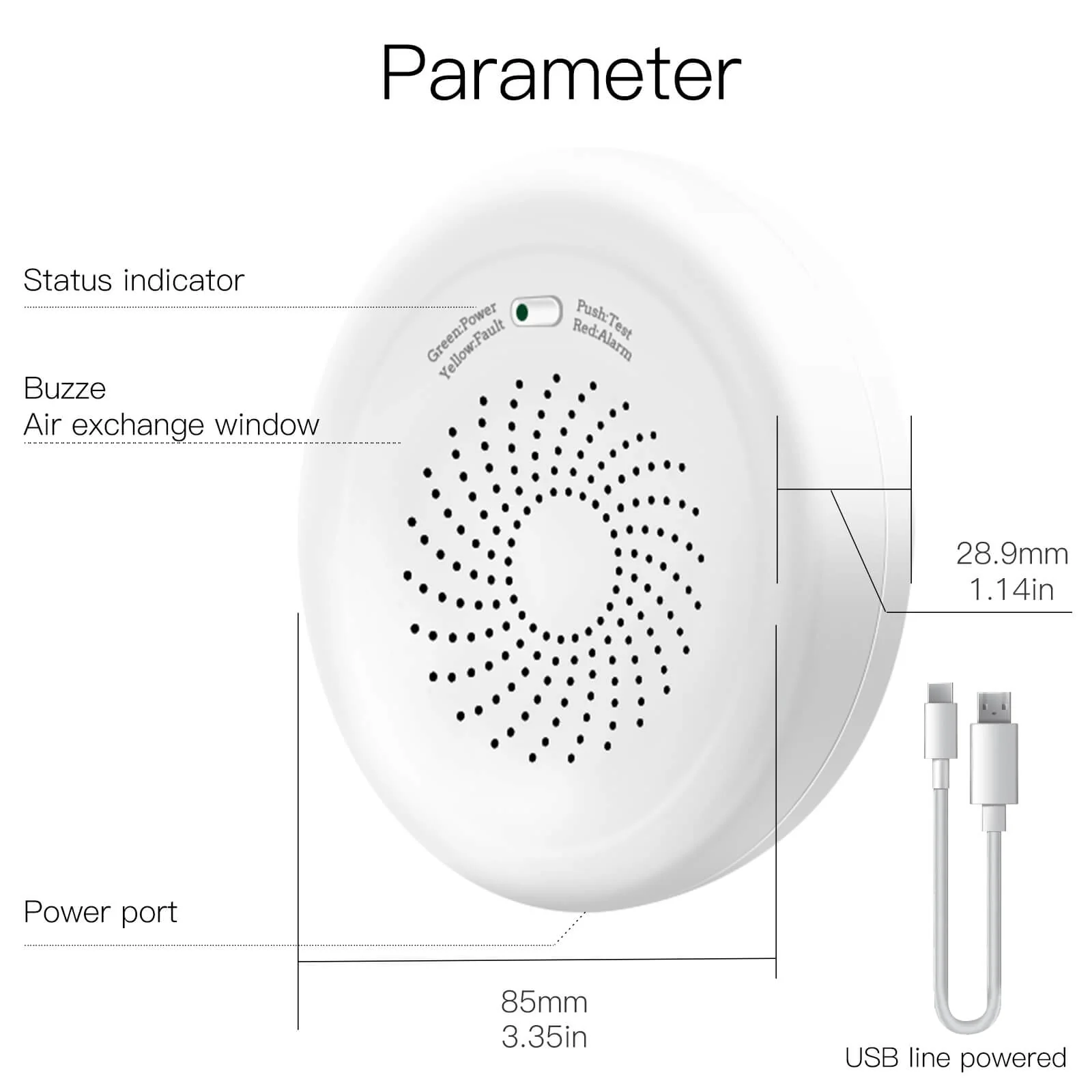 ZigBee Smart Gas Leakage Detector Combustible Sensor 7