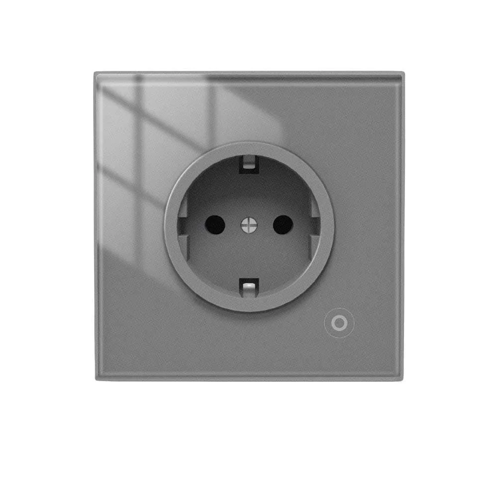 MOES ZigBee Smart Wall Socket Glass Panel Power Monitor Hub Required 24