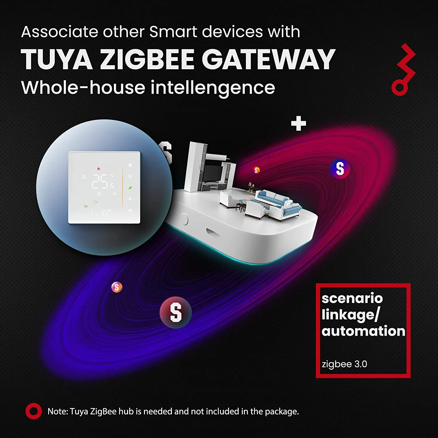 Tuya Zigbee Smart Thermostat Gas/Water Heater, Room Thermostat Digital Programmable 10