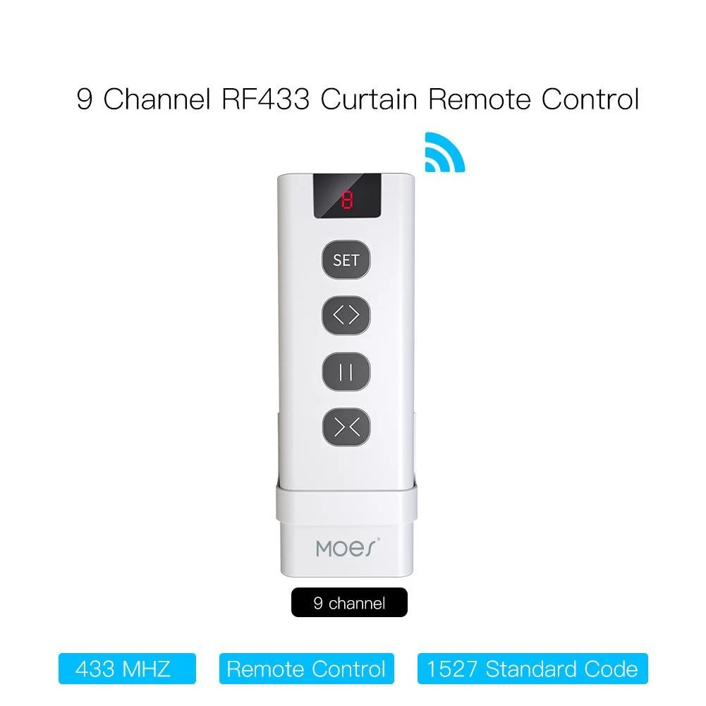 ZigBee RF433 Smart Curtain Blinds Shutter Touch Switch Multi-control Neutral Wire Required US 11