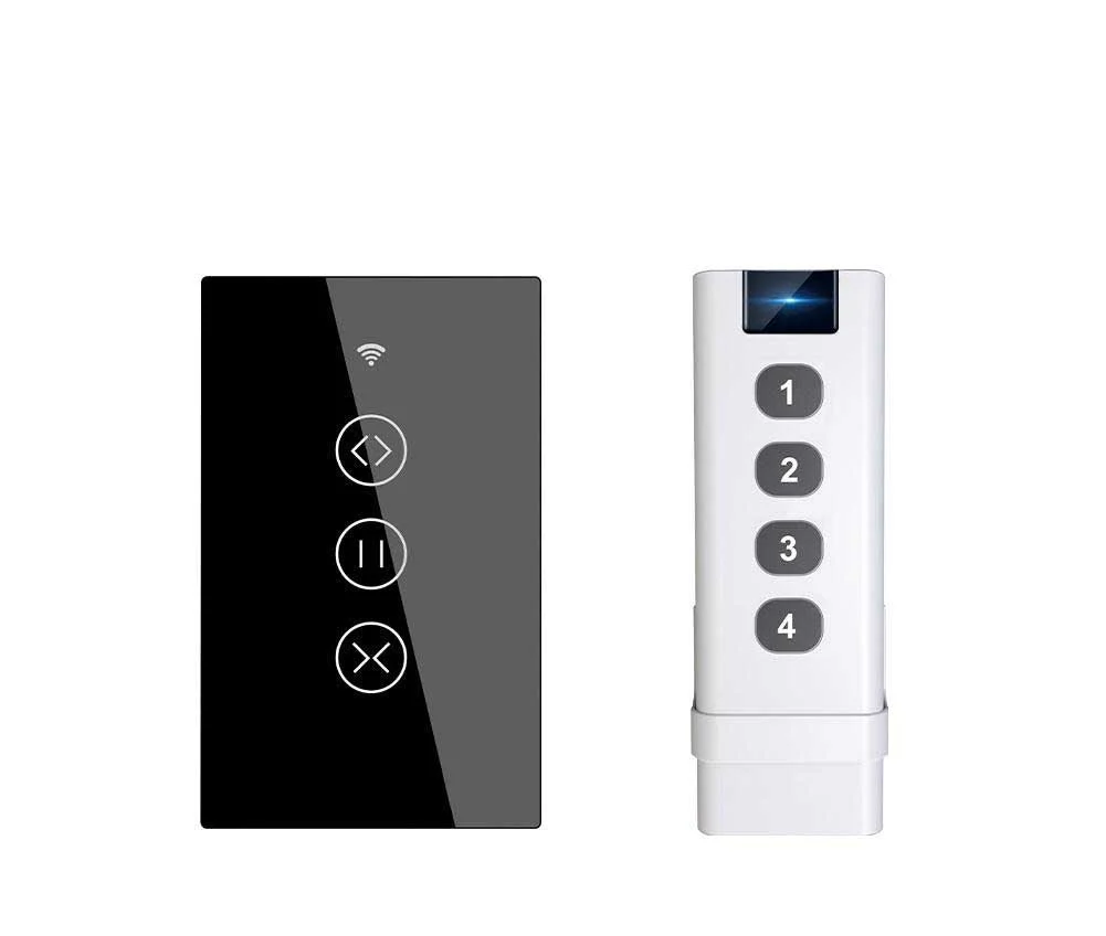 ZigBee RF433 Smart Curtain Blinds Shutter Touch Switch Multi-control Neutral Wire Required US 14