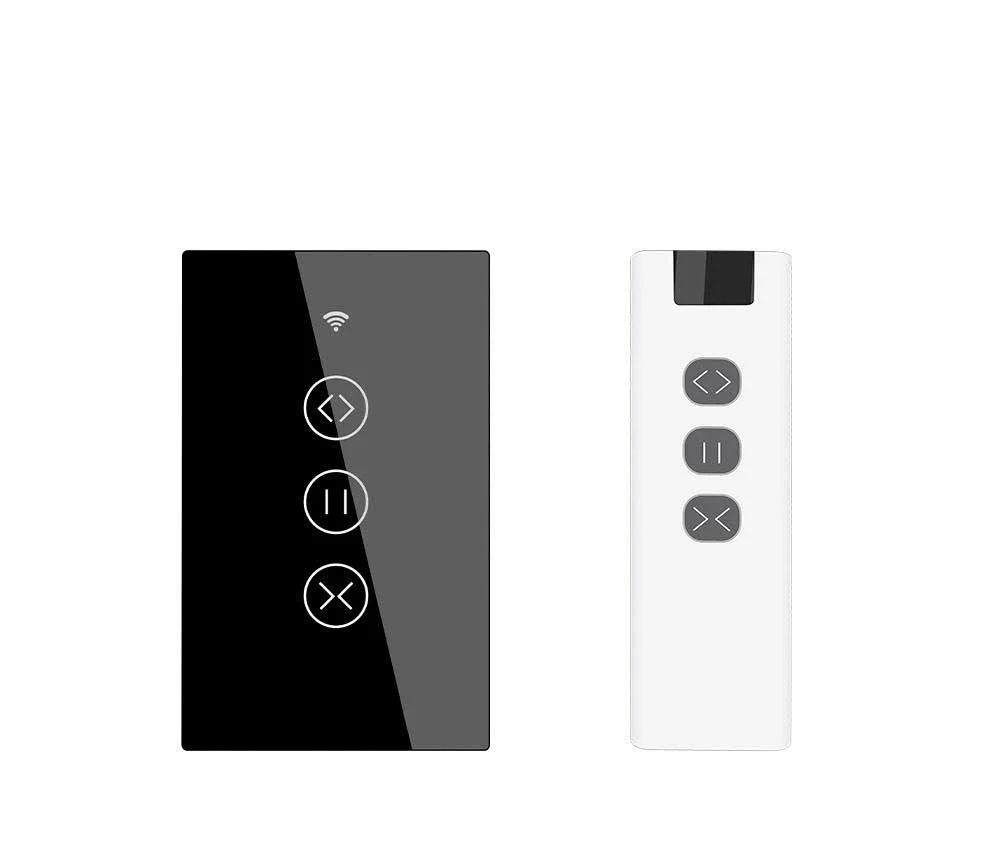 ZigBee RF433 Smart Curtain Blinds Shutter Touch Switch Multi-control Neutral Wire Required US 15