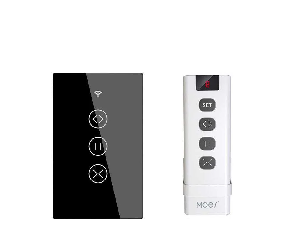 ZigBee RF433 Smart Curtain Blinds Shutter Touch Switch Multi-control Neutral Wire Required US 18