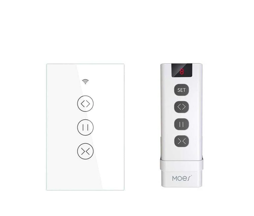 ZigBee RF433 Smart Curtain Blinds Shutter Touch Switch Multi-control Neutral Wire Required US 19