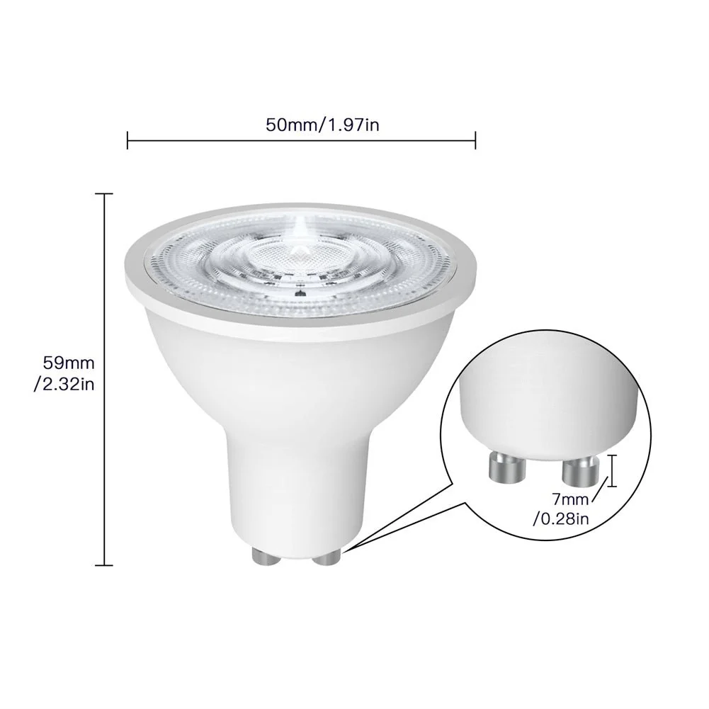 ZigBee GU10 Smart Sync Full Color LED Dimmable Party Light Bulbs RGBCCT 2200-6500K C+W 5W 7