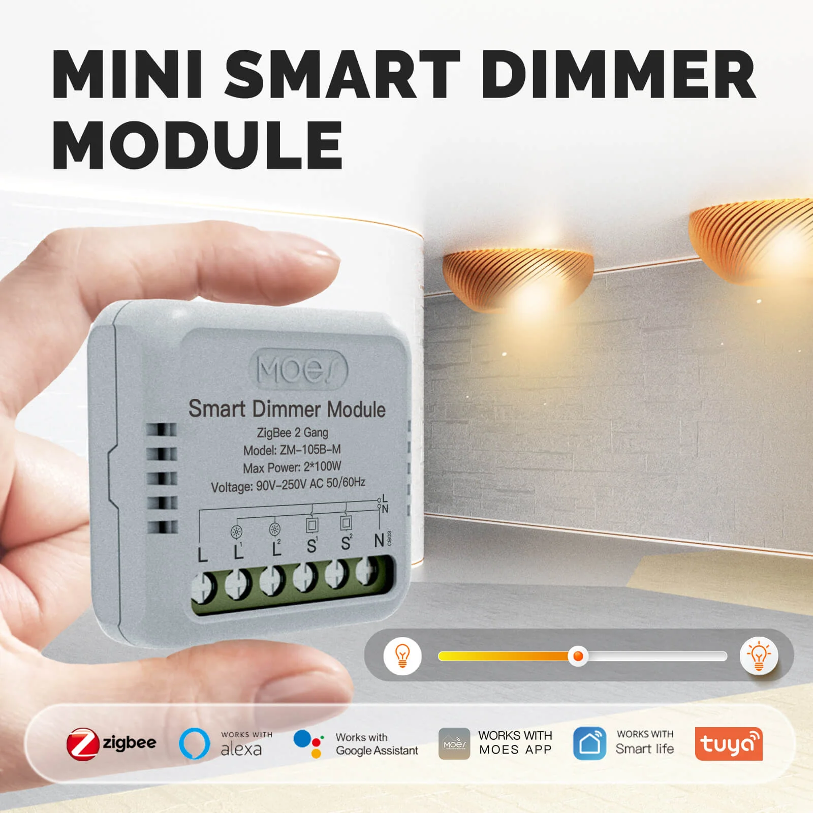 Zigbee Smart Dimmer Switch Module Timer Diy Breaker 1/2 Gang 8