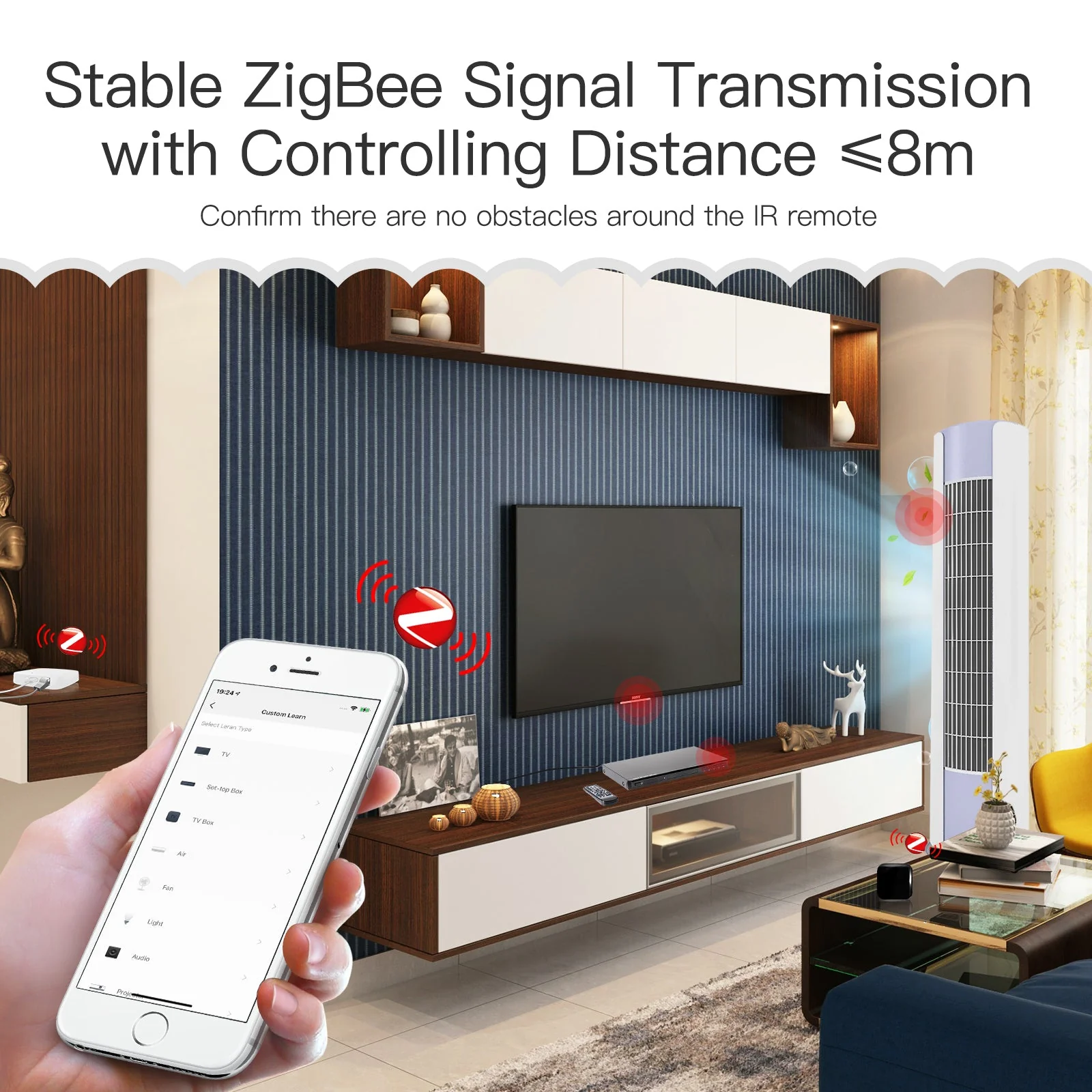 Tuya ZigBee Smart IR Remote Control Universal Infrared Remote Controller for AC TV DVD 6
