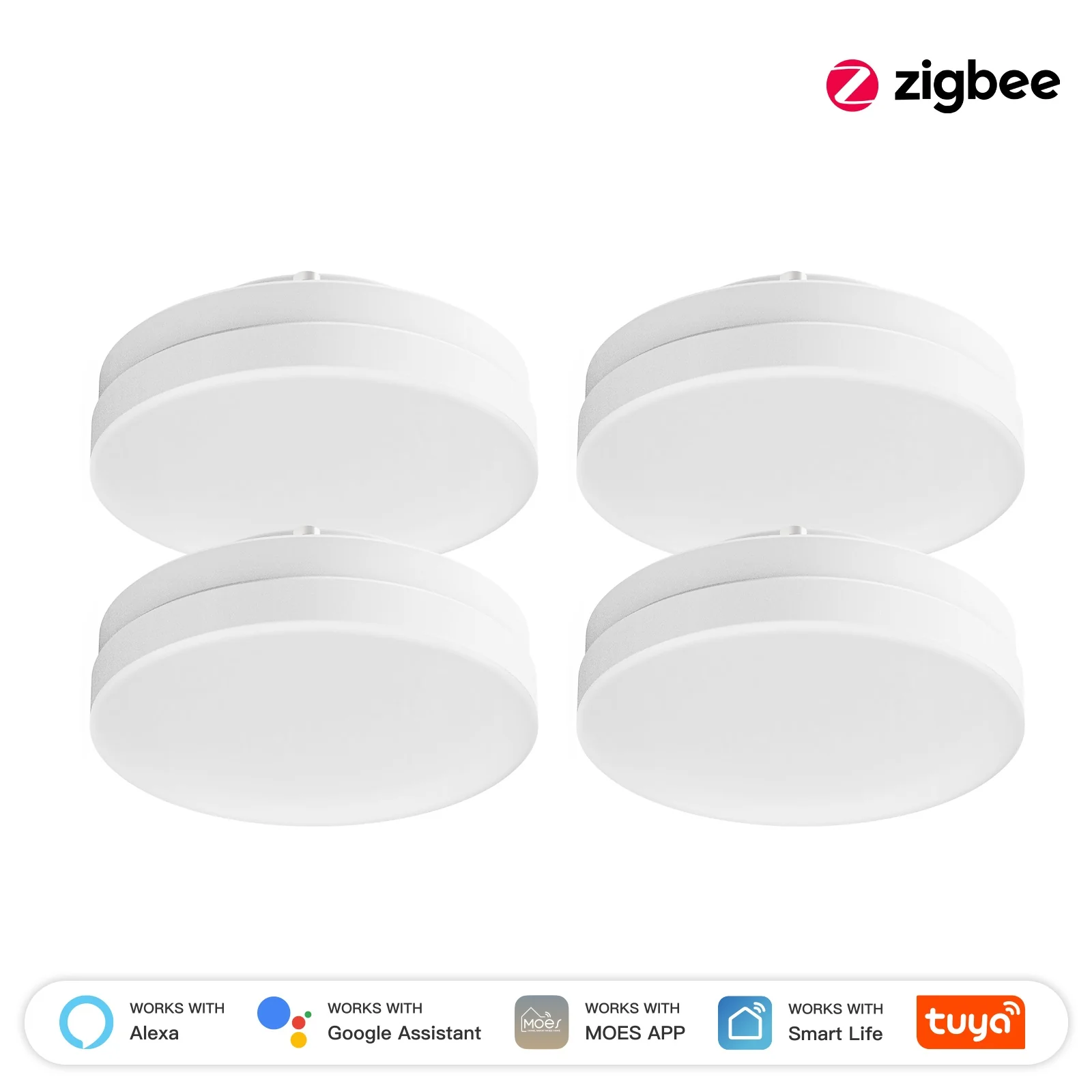 ZigBee Smart LED Lamp GX53 Light Bulb 6W Color Changing Dimmable Music Sync 10