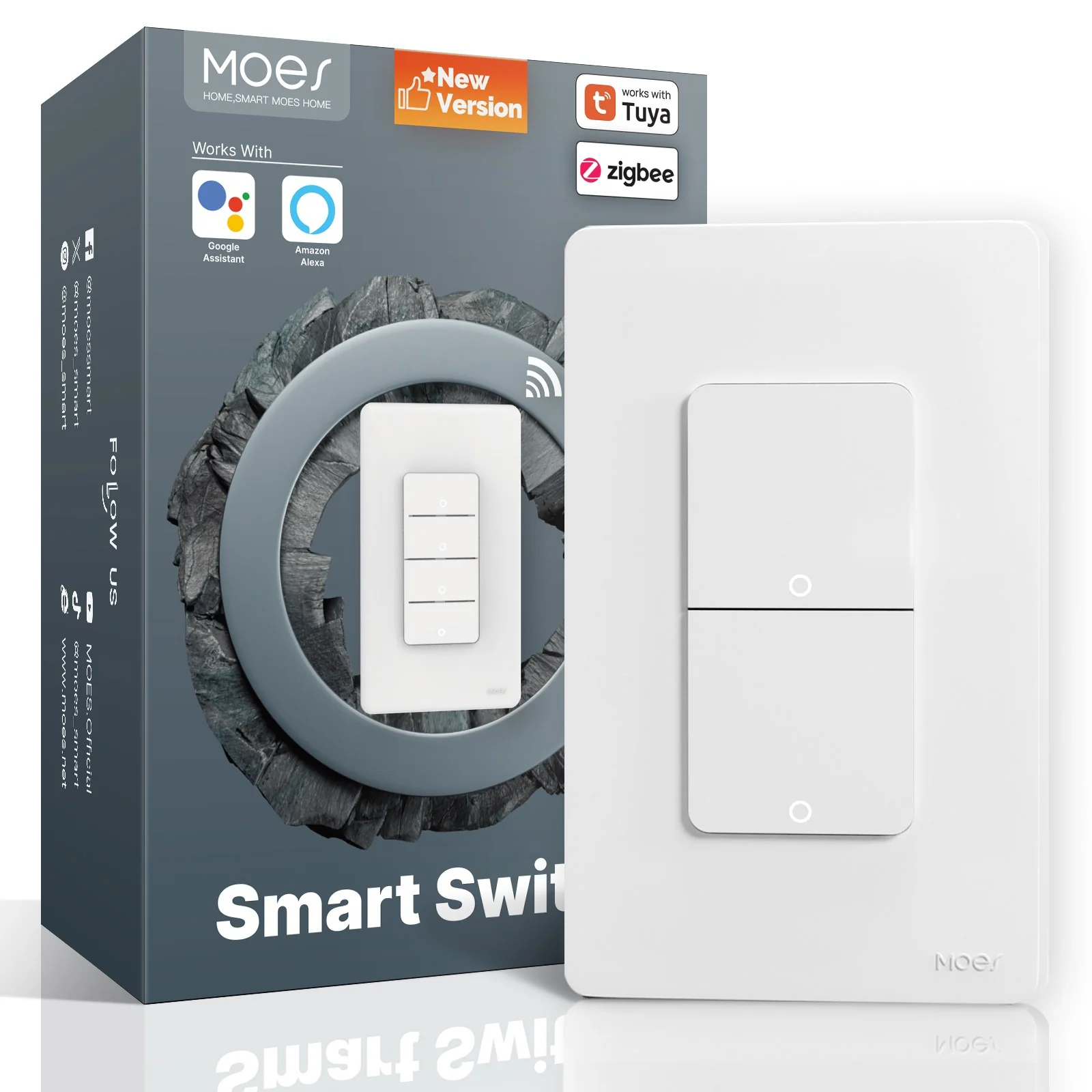 ZigBee 1/2/3/4 Gang Smart Light Switch, Alexa Google APP Remote Light Switching 9