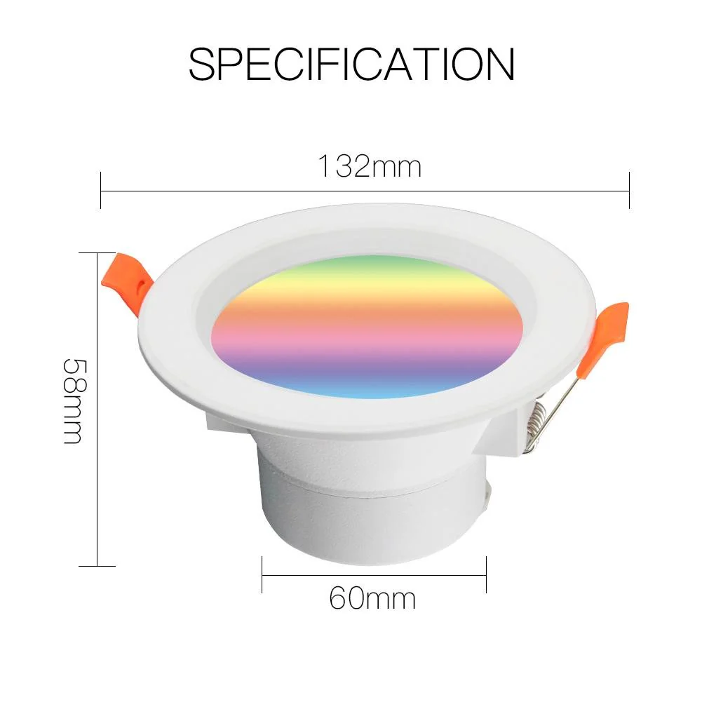MOES ZigBee Smart LED Downlight Dimming Round Recessed Spot Party Light Bulbs RGB 2700K-6500K W+C 6
