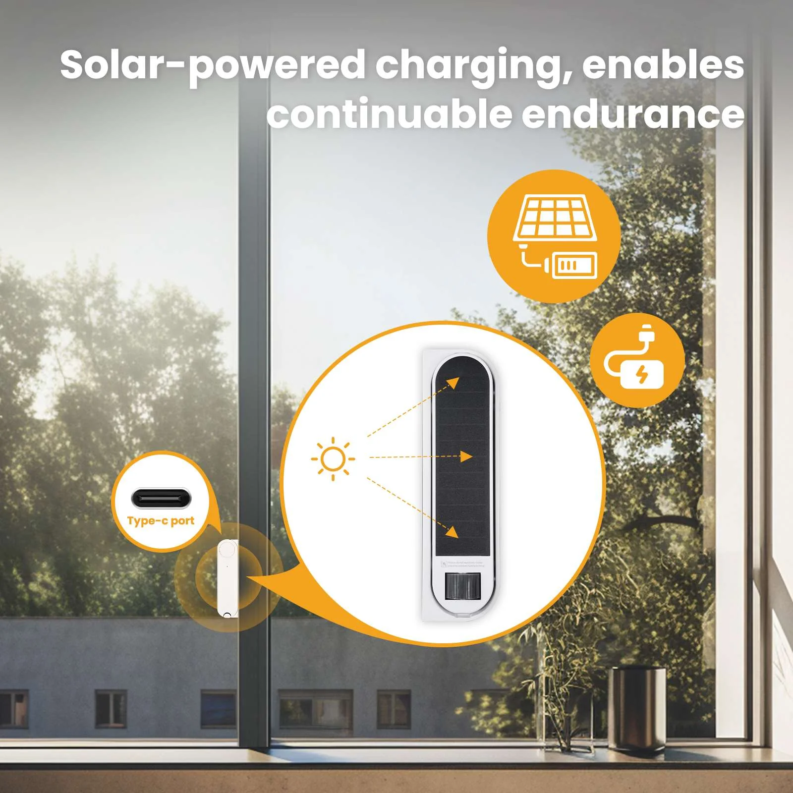 ZigBee Smart Sliding Window Pusher Automatic Opener Closer Solar Charging 3