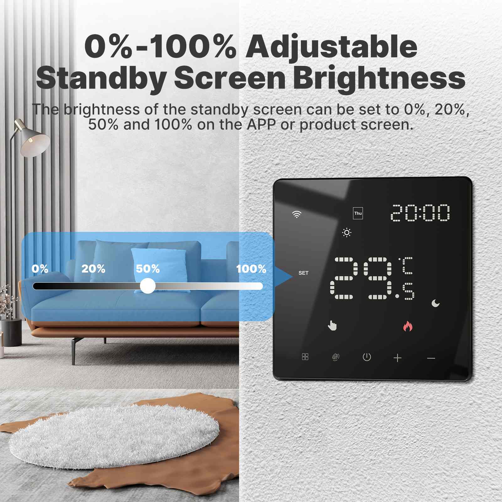 Zigbee Smart Thermostat Programmable Temperature Controller Water Boiler Electric Heating 3
