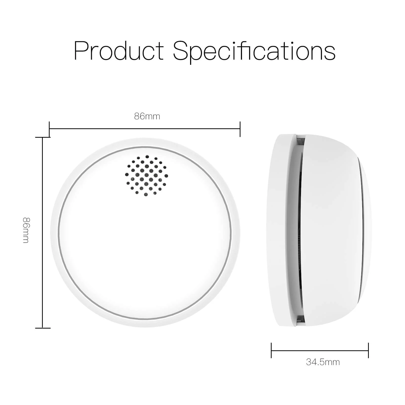 ZigBee Wireless Smart Smoke Detector Fire 85dB Sound Alarm Siren Sensor 7
