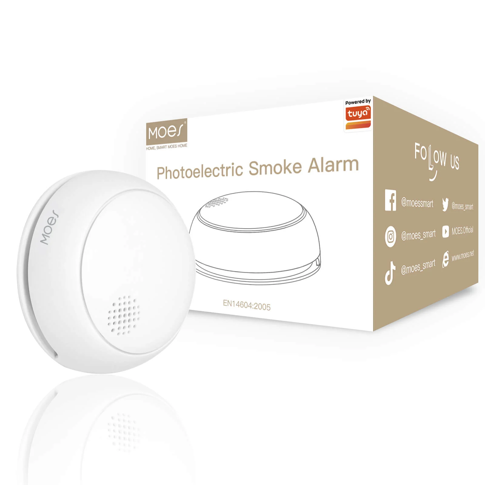 ZigBee Wireless Smart Smoke Detector Fire 85dB Sound Alarm Siren Sensor 8