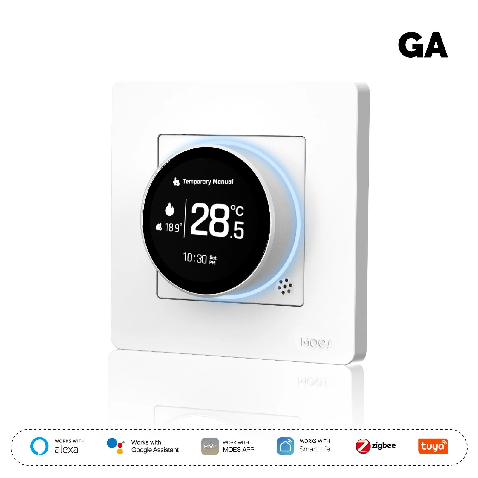 ZigBee Star Ring Smart Thermostat Temperature Controller Water Boiler Electric Heating 7
