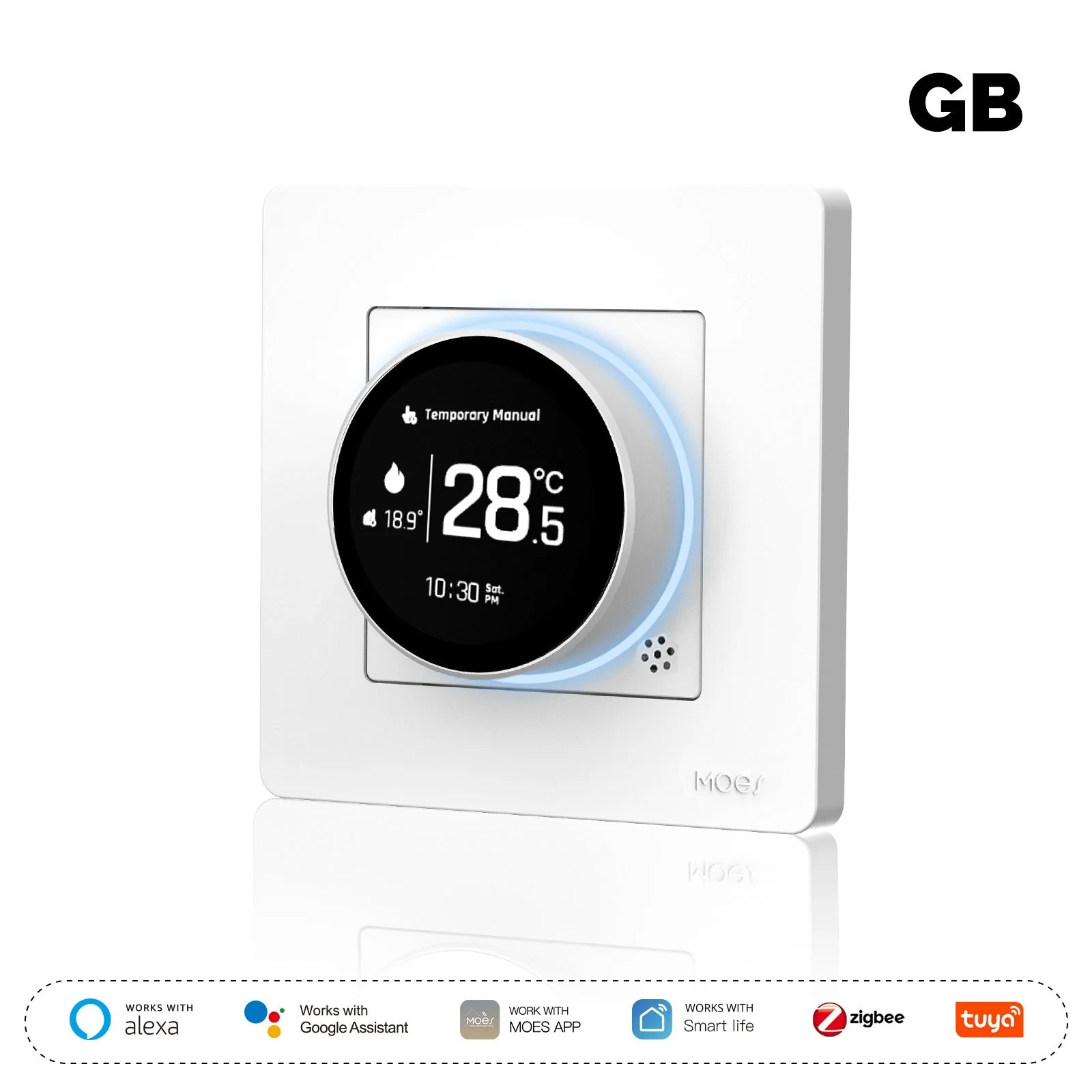 ZigBee Star Ring Smart Thermostat Temperature Controller Water Boiler Electric Heating 9