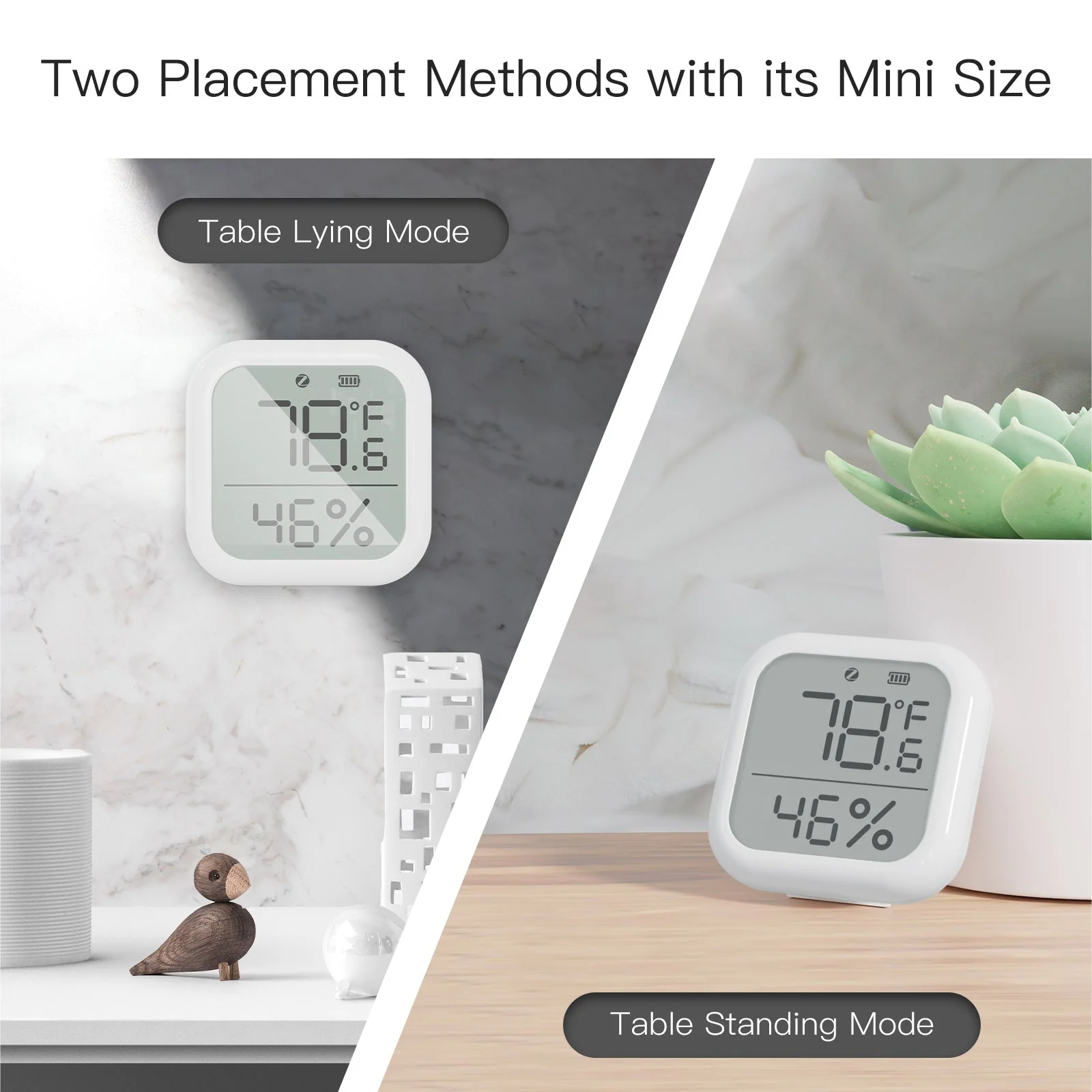MOES ZigBee Smart Temperature and Humidity Sensor Indoor Hygrometer Thermometer Detector 4
