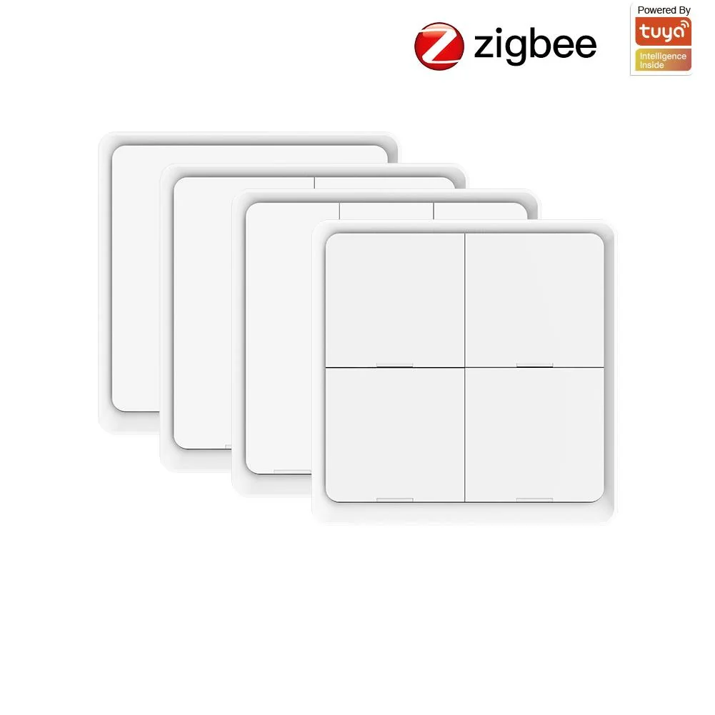 ZigBee Light Switch, Battery Powered Light Switch, Multi-Control Wireless Push Button Scene Switches 2