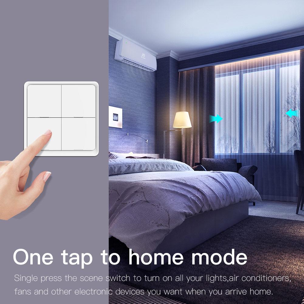 ZigBee Light Switch, Battery Powered Light Switch, Multi-Control Wireless Push Button Scene Switches 5