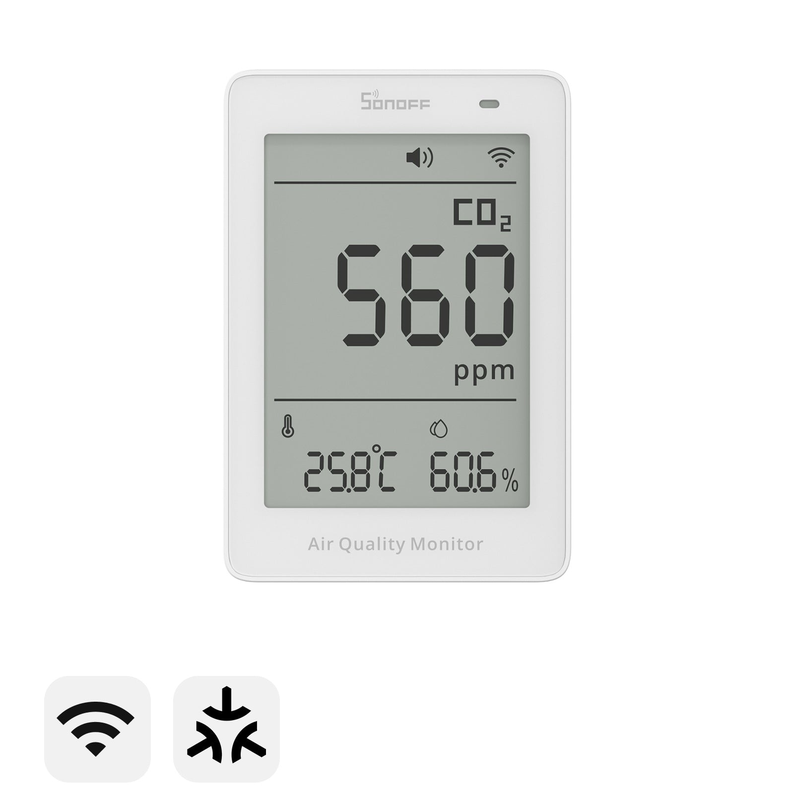 SONOFF AirGuard CO2 Matter Over Wi-Fi Air Quality Monitor | SAWF-08P