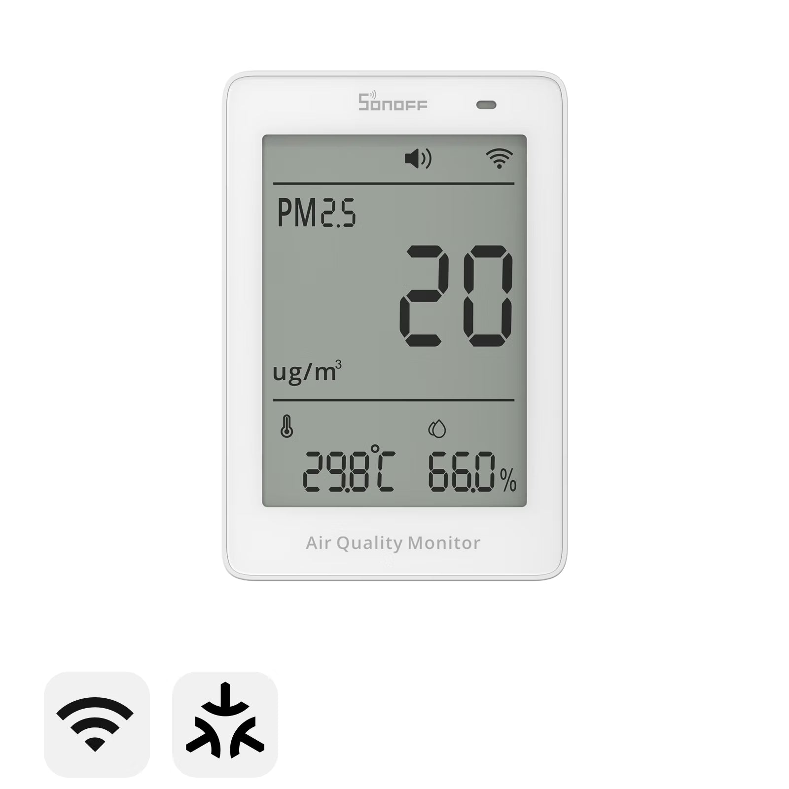 SONOFF AirGuard PM2.5/PM10 Matter Over Wi-Fi Air Quality Monitor | SAWF-07P
