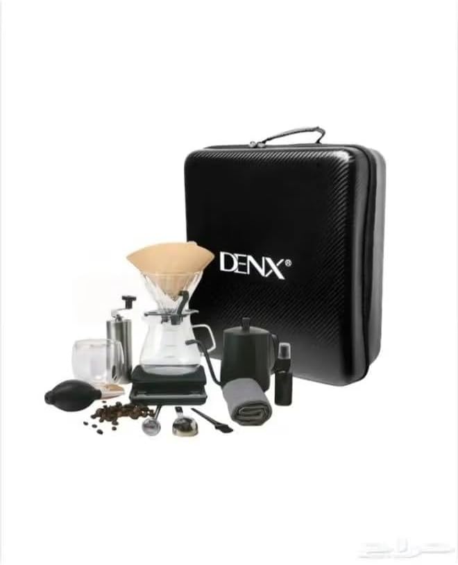 DENX 15 in 1 Coffee Maker Kit – Complete Manual Coffee Kit – Heat Resistant Borosilicate Glass – Suitable for Home & Travel Use