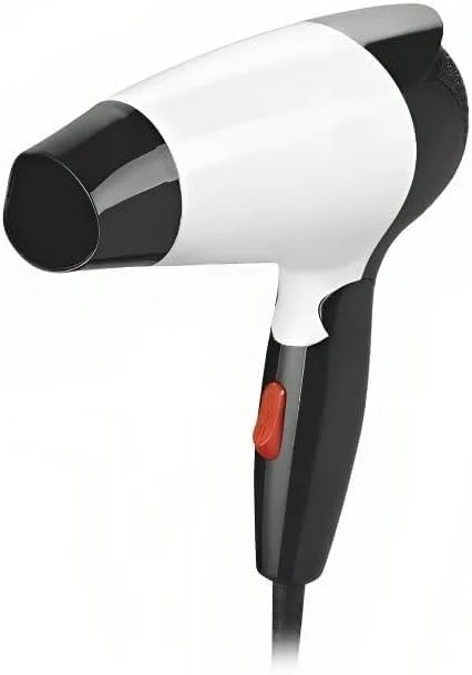 DENX DX1345 Hair Dryer with Powerful Airflow, Foldable Handle, Overheat Protection, Negative Ions, 500W Power, 1.5m Cord, 220-240V, Compact and Lightweight Design