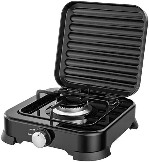 DENX DX2805 Single Gas Stove 2200W Portable Compact Design for Indoor and Outdoor Cooking, High-Efficiency Iron Construction, Hand Ignition, LPG Compatible, Durable, Lightweight, and Ideal for Camping
