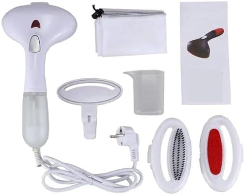 DENX DX3002 Garment Steamer with Four Interchangeable Heads, Lightweight, Portable, Stainless Steel Plates, Travel Bag, 1500W Power, Removes Odor and Bacteria