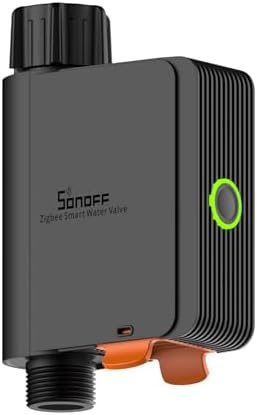 SONOFF Sprinkler Timer Zigbee 3.0, Smart Sprinkler Controller Compatible with Alexa and Google Home, Automate Irrigation Timer, Water Timer for Garden Hose Outdoor Lawn Pool Watering, SWV-NH, Black